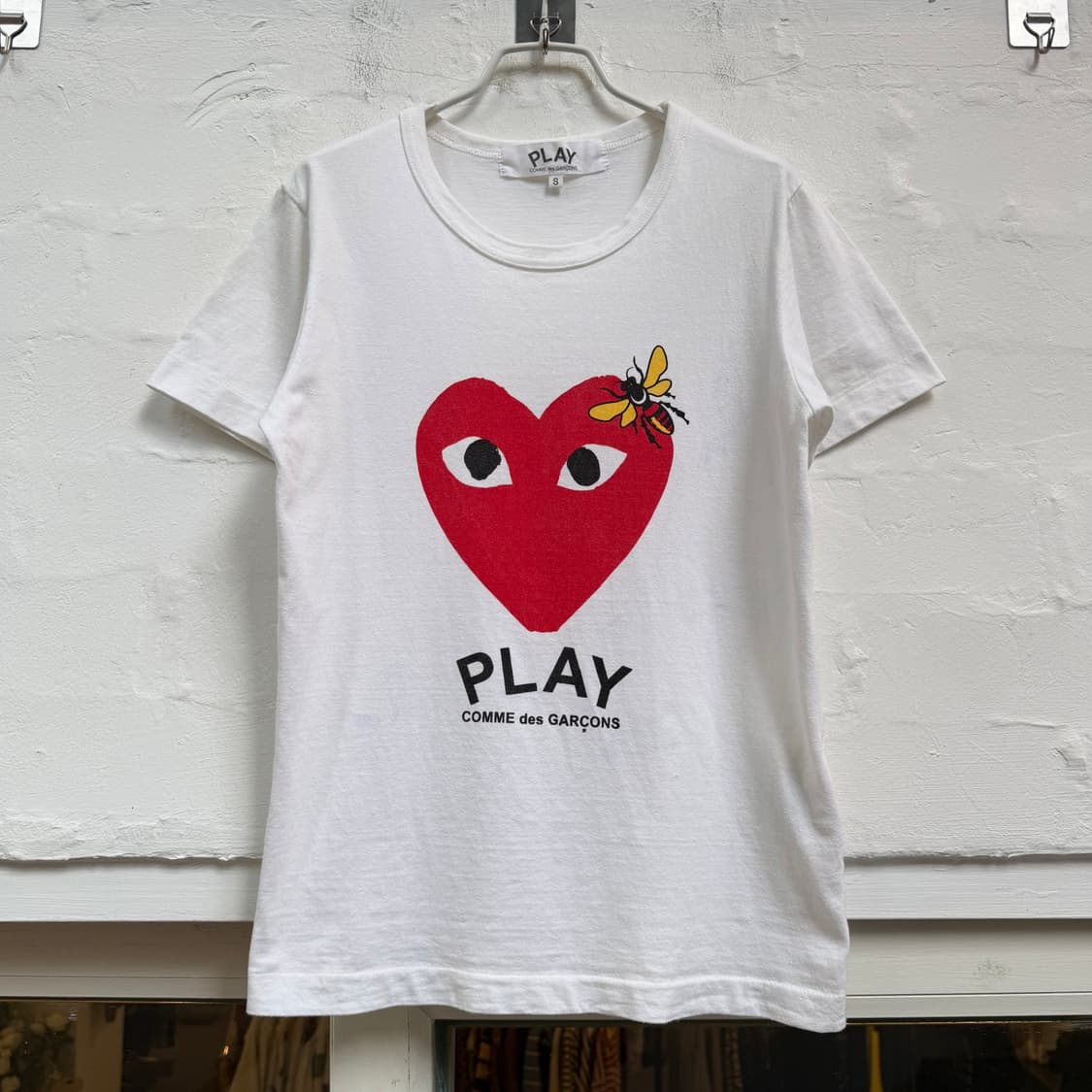 Play Comme des Garcons 프린팅 반팔티 화이트 S 상품이미지1