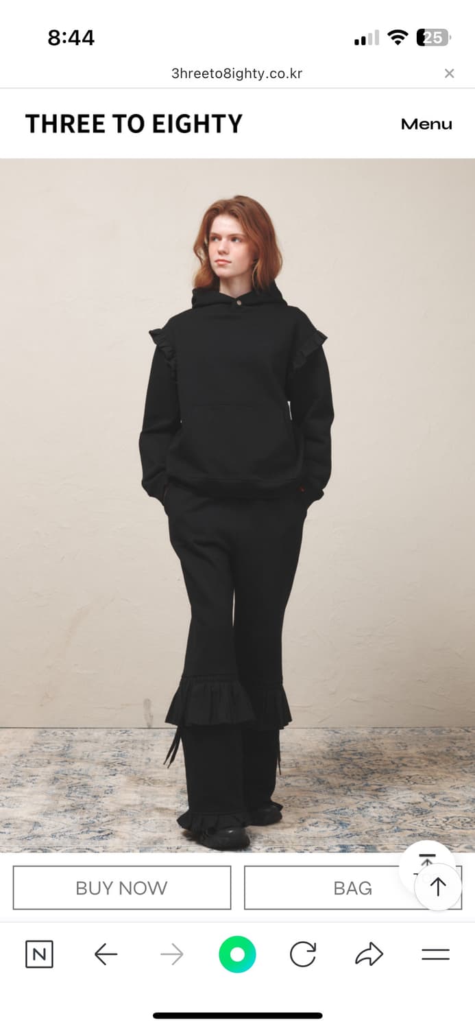 RUFFLED SWEATPANTS (BLACK) 상품이미지1