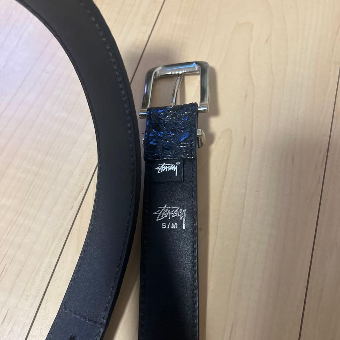 스투시 레더 오버레이 벨트 블랙 상품이미지4