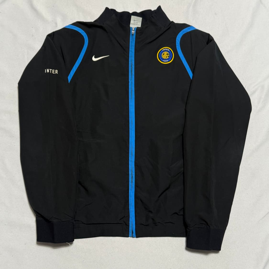 S 나이키 인터밀란 블루 파이핑 블랙 바람막이 상품이미지2