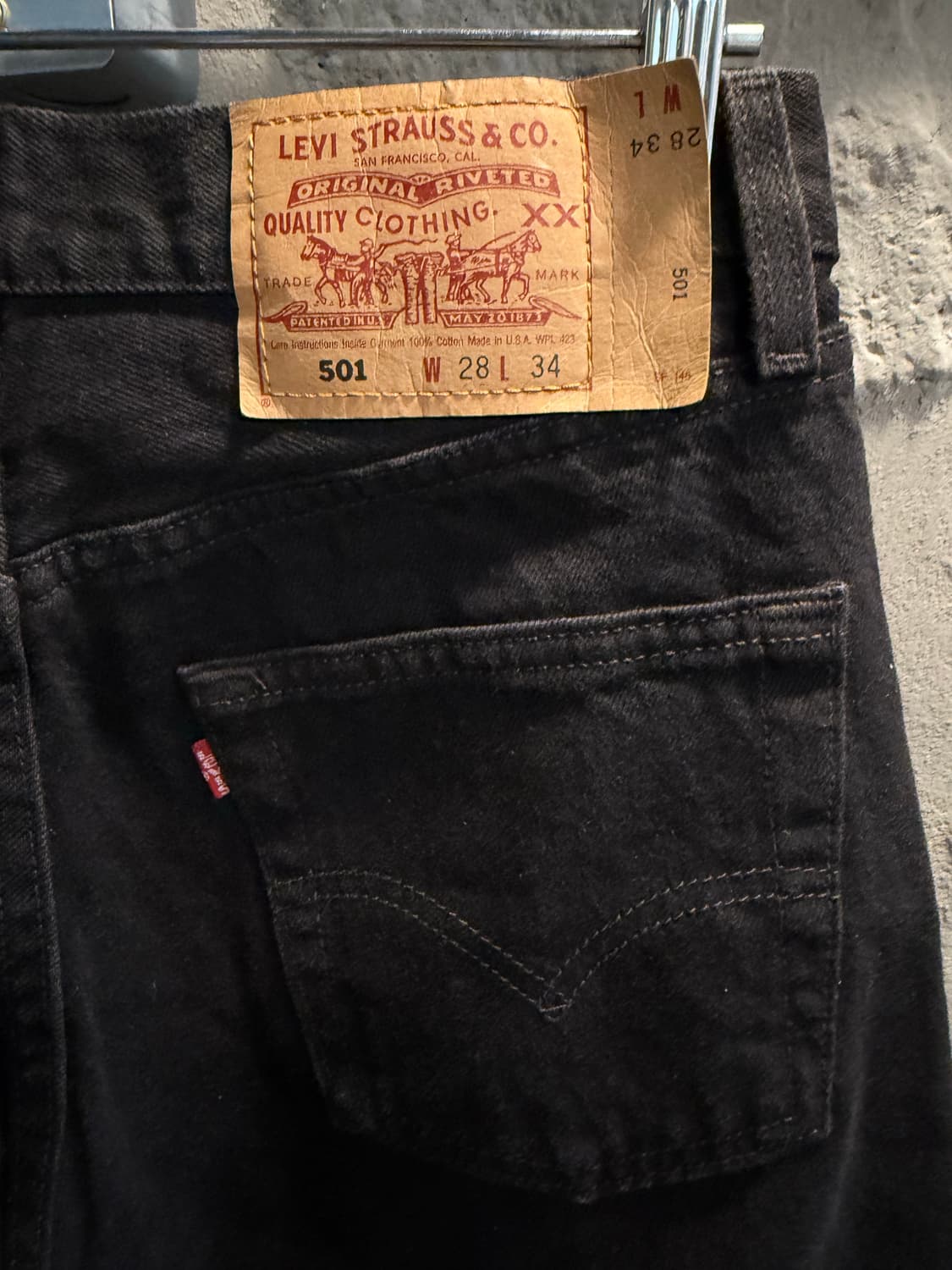 28 리바이스 1996년 USA LEVIS 501 블랙 데님 팬츠 상품이미지6