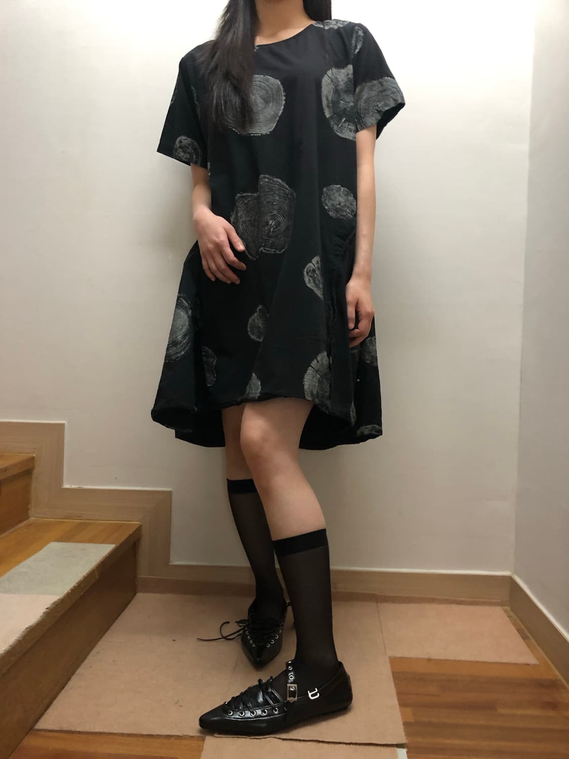 빈티지 블랙 미니멀 원피스 상품이미지2