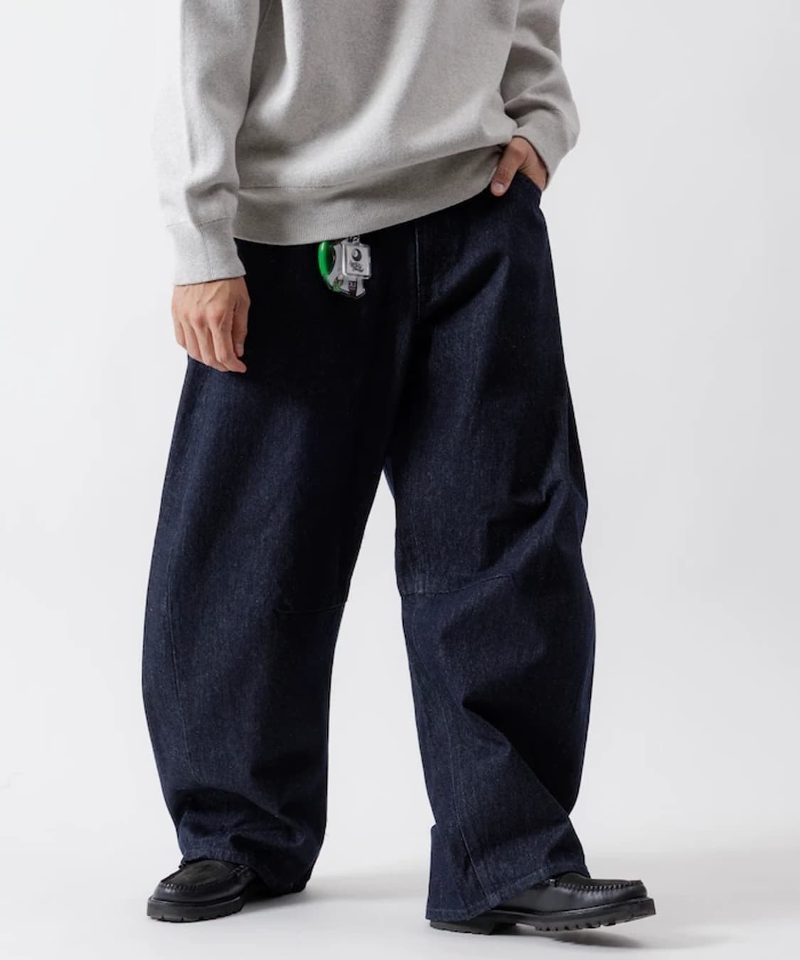 프릭스 스토어 와이드 실루엣 커브 데님 팬츠 원 워시 상품이미지1