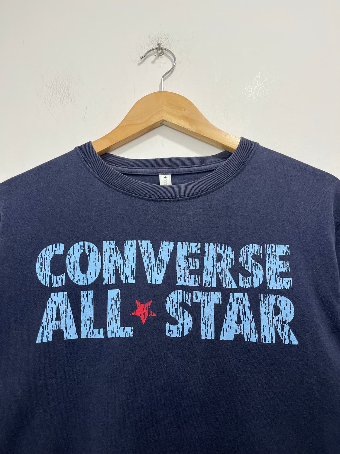 컨버스 올스타 빈티지 소라맛 로고 프린팅 롱슬리브 티셔츠 상품이미지3