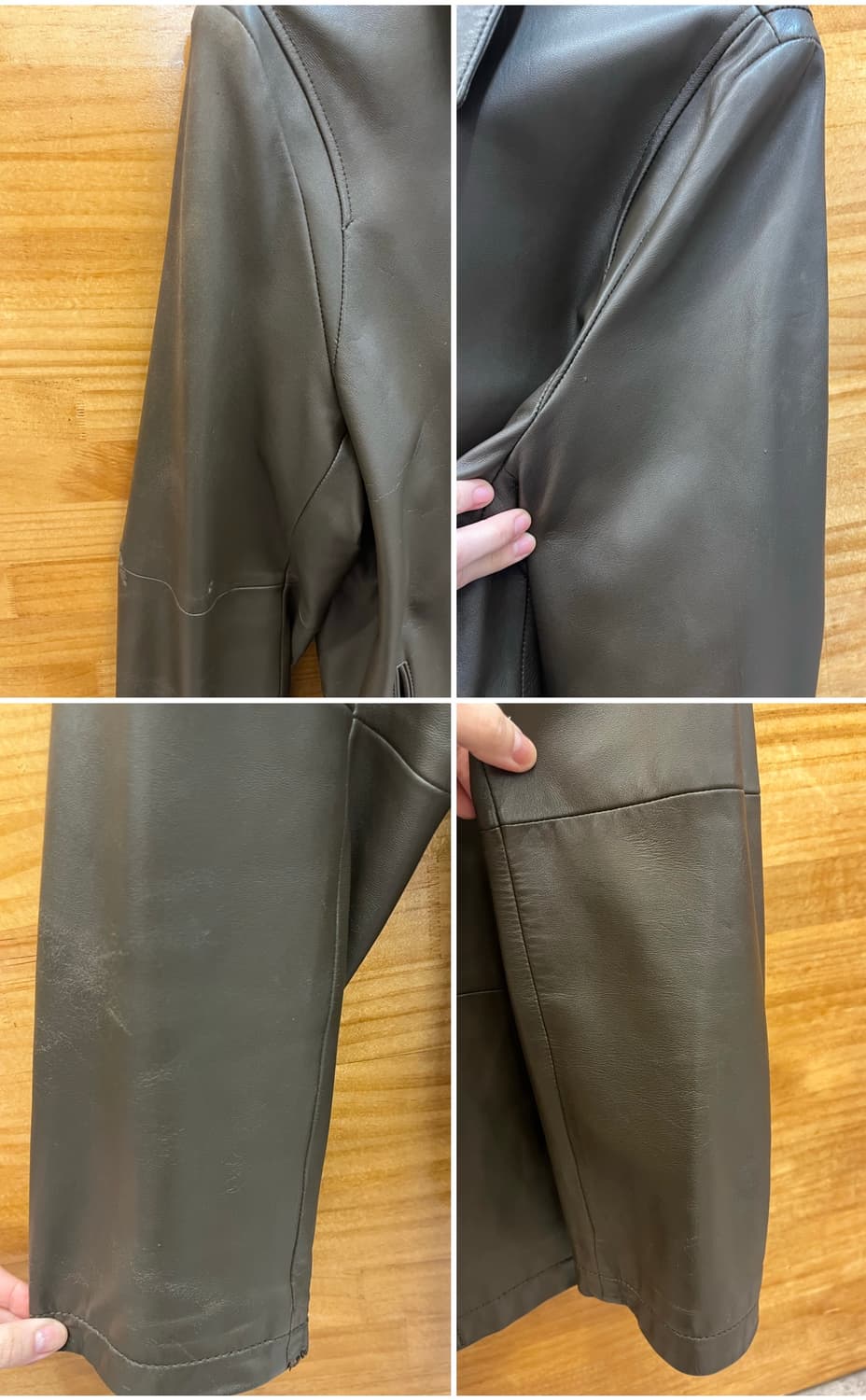 DKNY 양가죽 레더 자켓 딥브라운 M #csz4116 상품이미지6