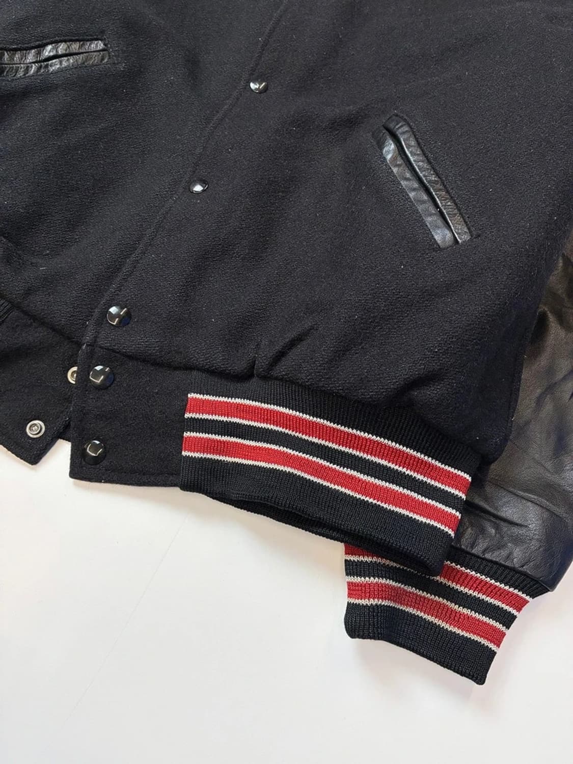 홀로웨이 90's 소가죽 울 바시티 자켓 PN5523    상품이미지3