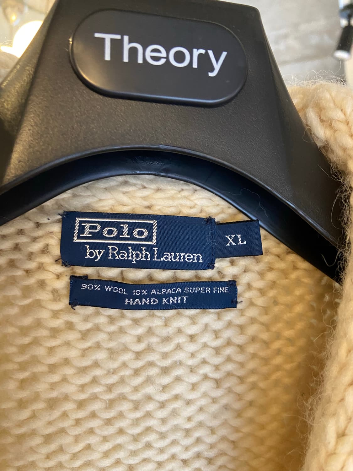 폴로 랄프로렌 아이보리 숄카라 니트 가디건 상품이미지3