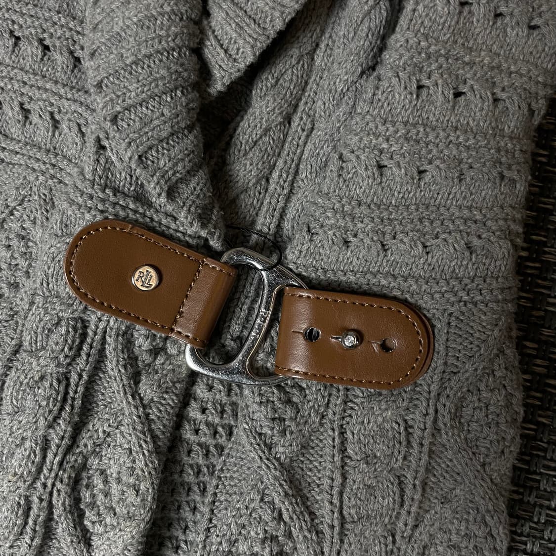 폴로랄프로렌 케이블 니트 가죽 벨트 베스트 XS 상품이미지5