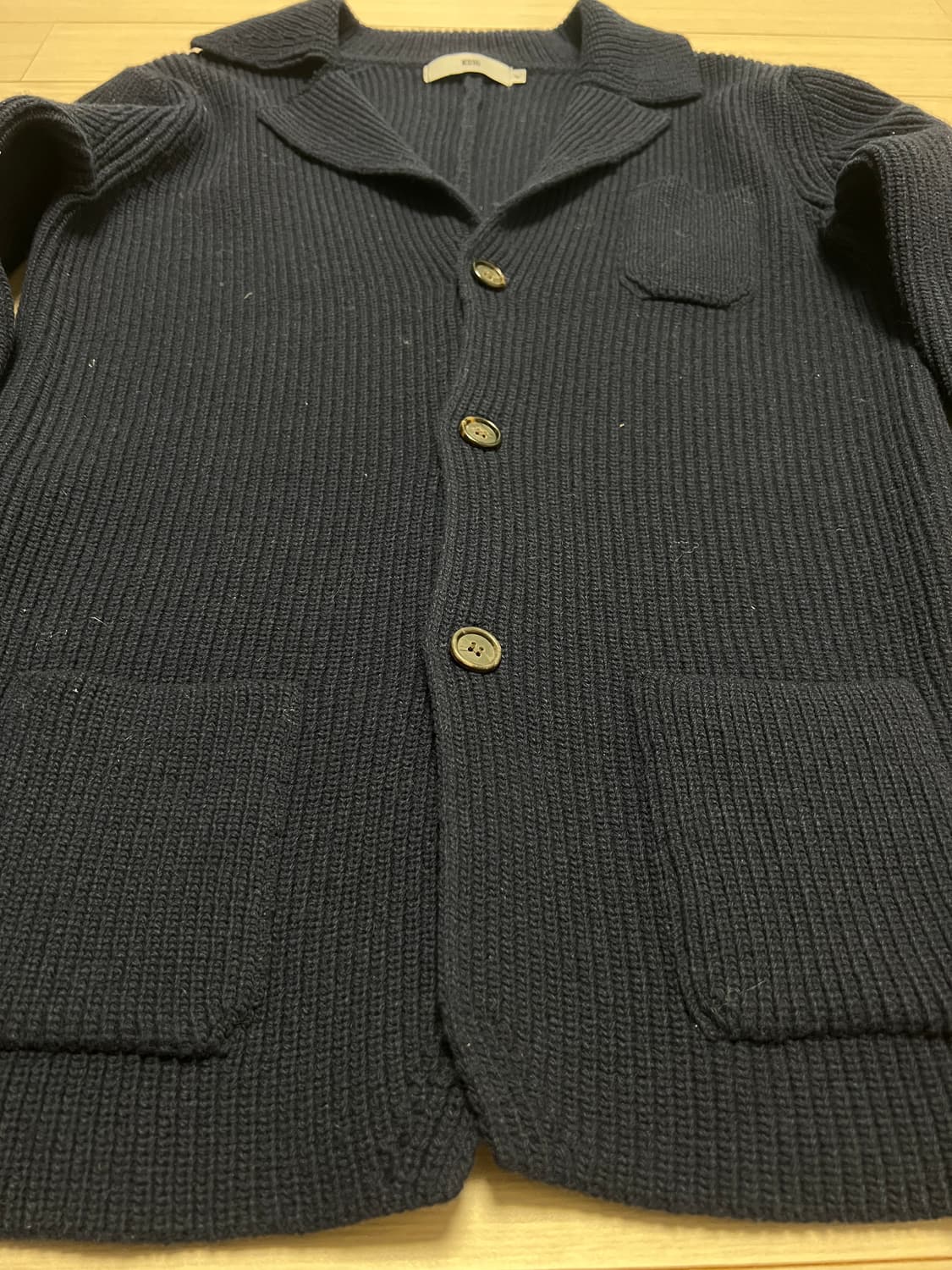 K516 울 니트 가디건 네이비 / L / 클래식 버튼 가디건  상품이미지3
