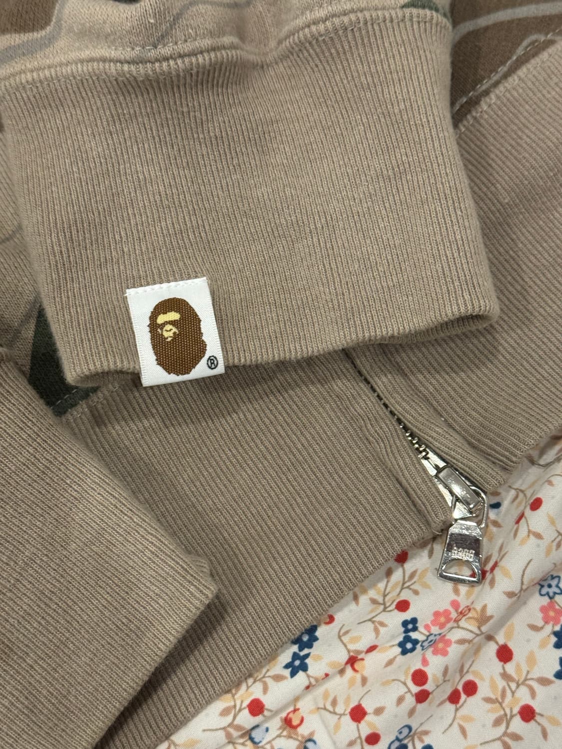 Bape 베이프 레이어드 라인 카모 샤크 풀 집 후드 토프 녹계 황계 상품이미지7