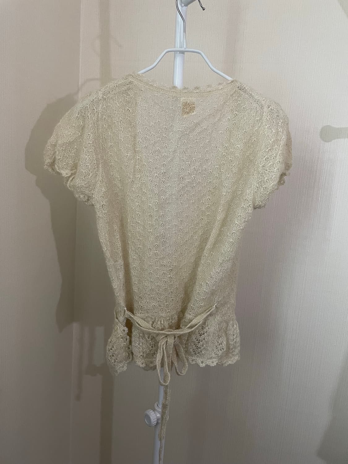 빈티지 발레코어 글리터 랩 니트 탑 상품이미지3