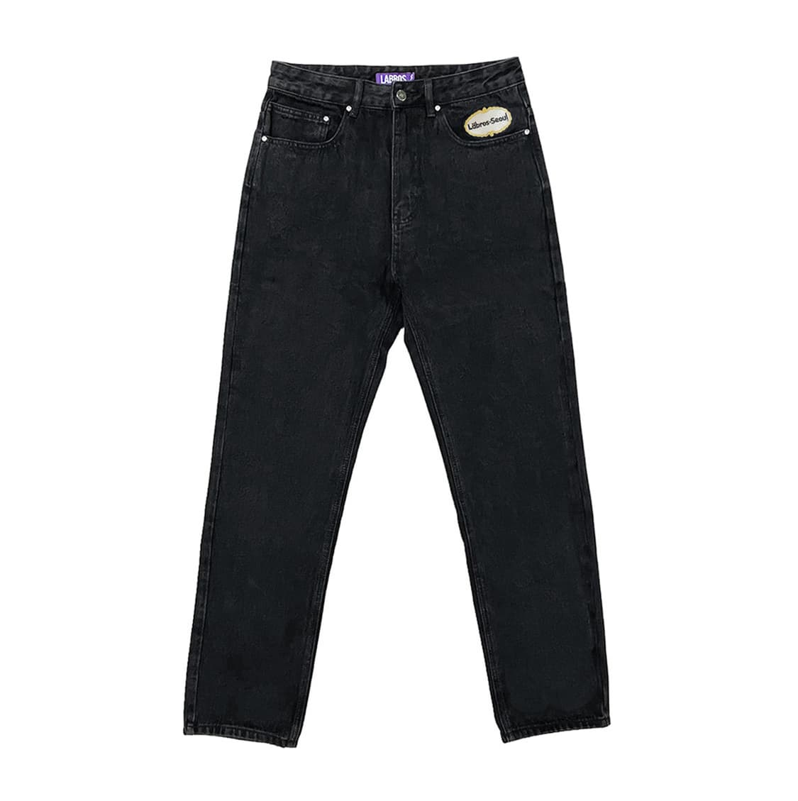 Labros Cream Logo Jeans black 32 상품이미지1