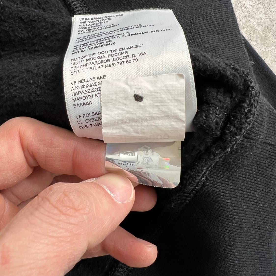 노스페이스 블랙 스퀘어 로고 맨투맨 상품이미지5