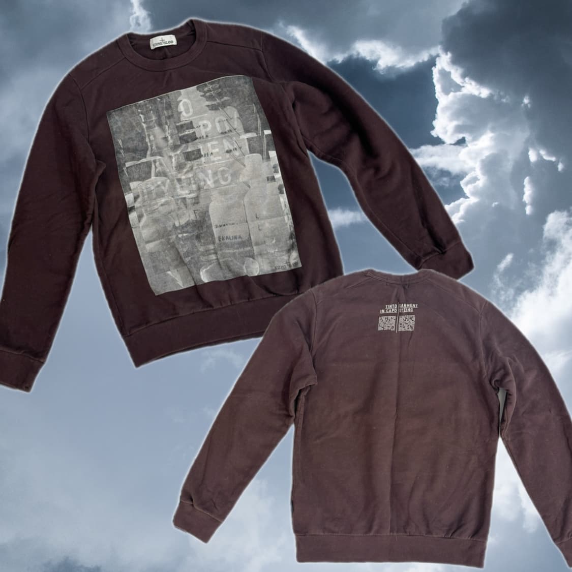 스톤아일랜드 빈티지 프린팅 라운드 쭈리 맨투맨 베이직 보헤미안 상품이미지1