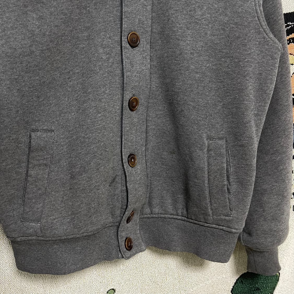 타미힐피거 보아털 그레이 버튼 집업 자켓 상품이미지5