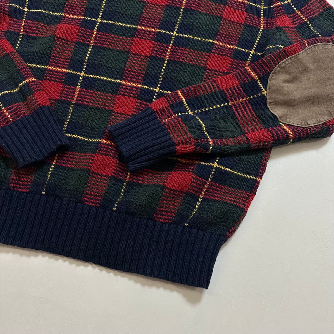 폴로 랄프로렌 캐시미어 엘보패치 타탄체크 상품이미지3