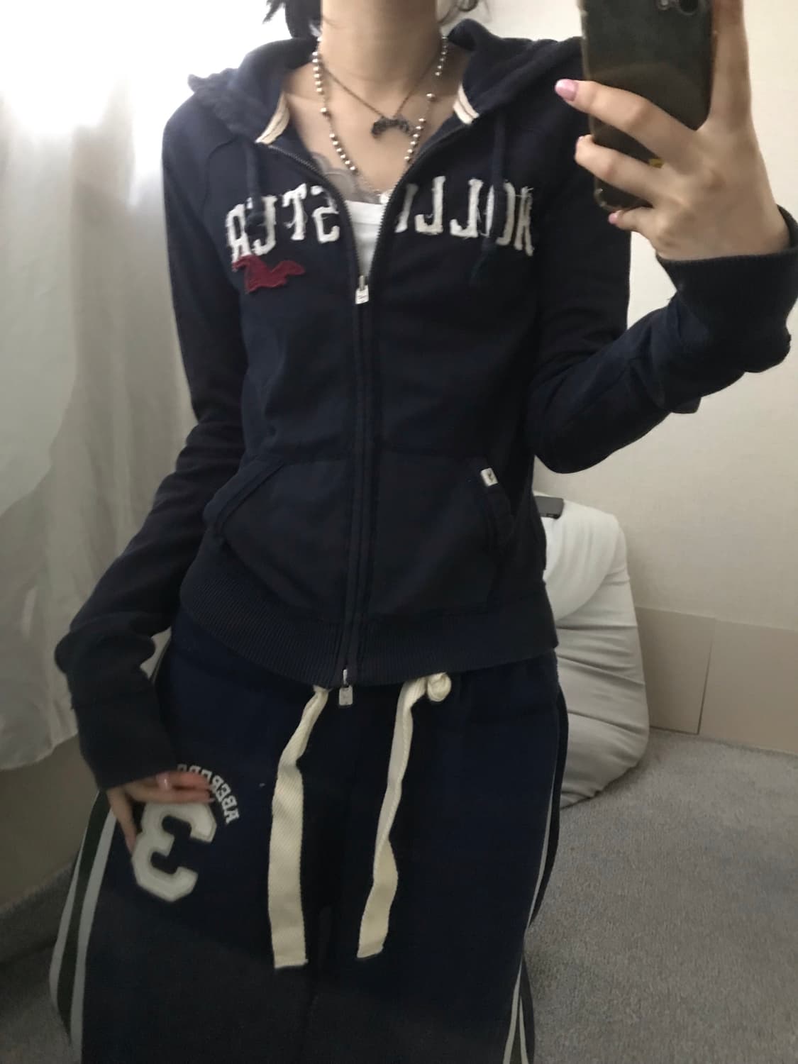 홀리스터 네이비 슬림핏 후드집업 상품이미지2