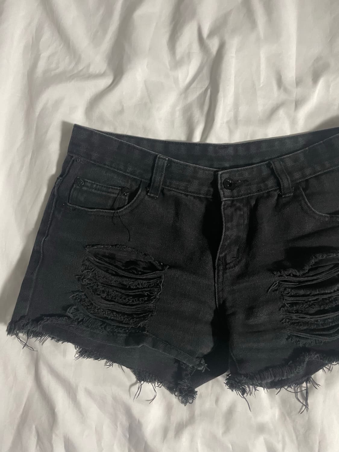 빈티지 y2k 펑크 숏츠 핫팬츠 찢청 상품이미지2