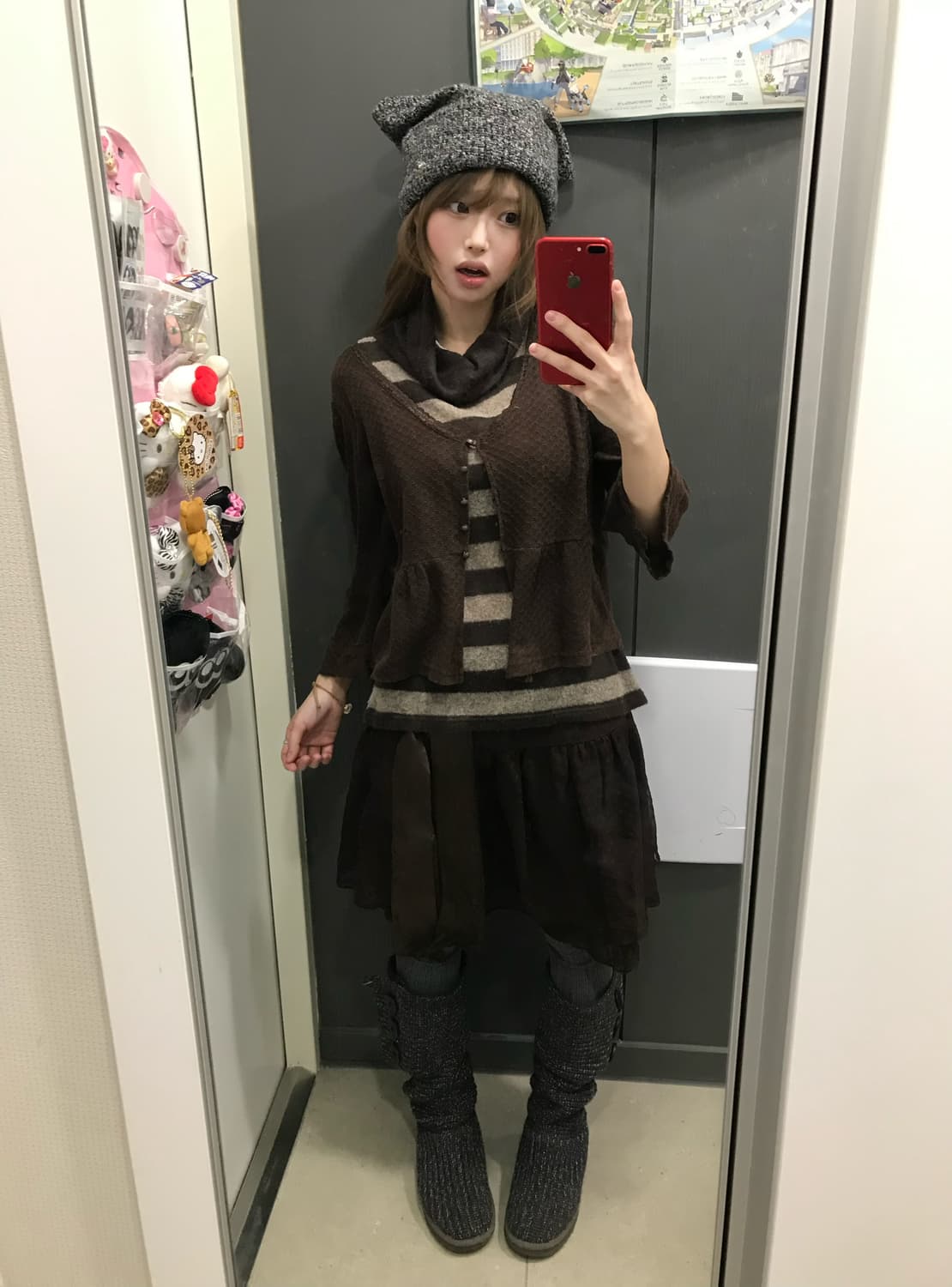 브라운그린 두쫀쿠 모리걸 하구미 코디세트  상품이미지2