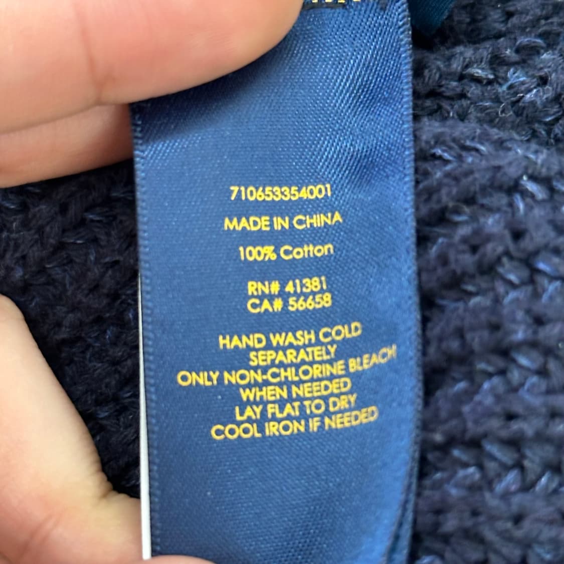 S 폴로랄프로렌 헤비코튼 네이비 숄카라 가디건 상품이미지5