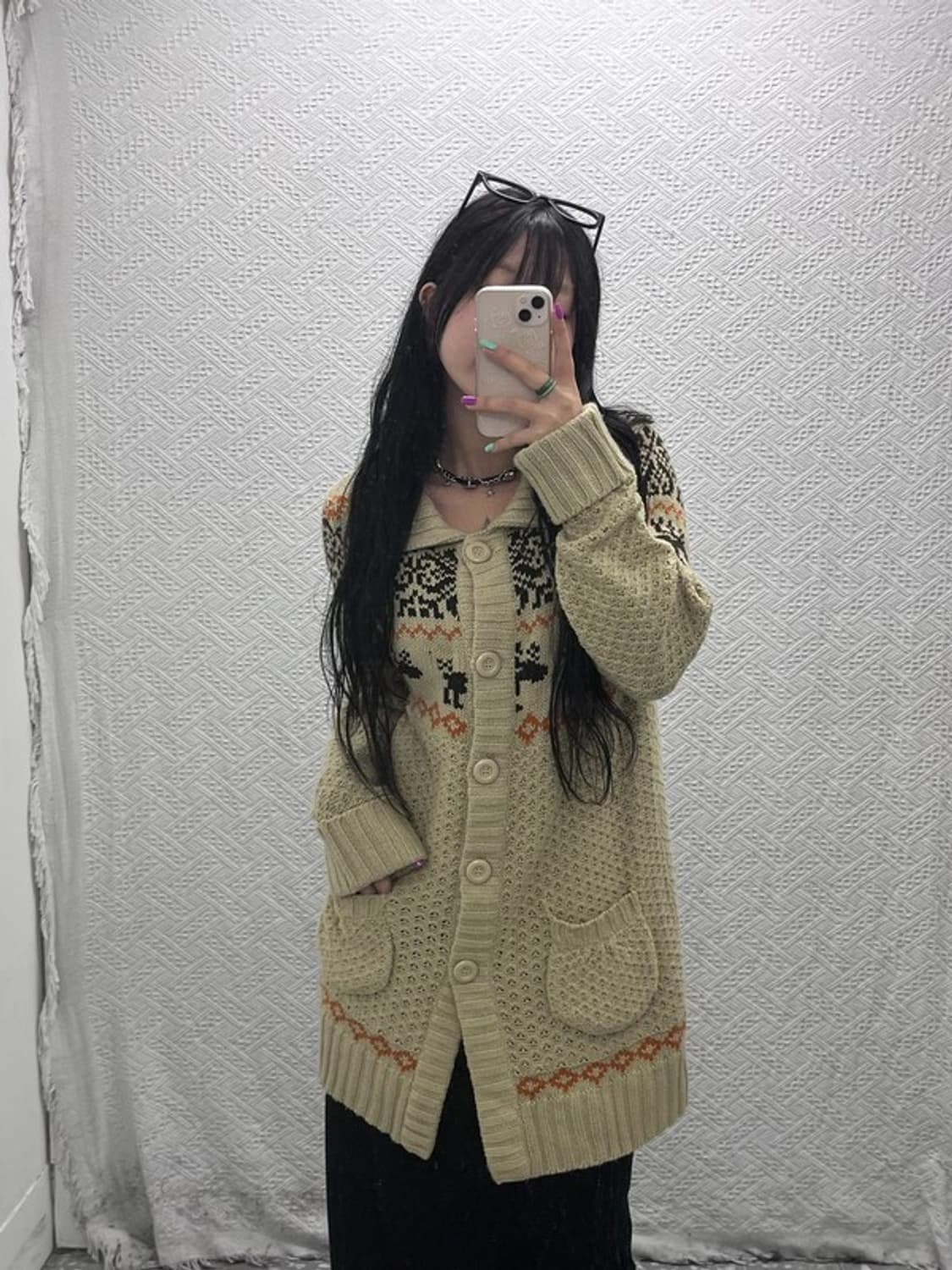 빈티지 폭닥 노르딕 코위찬 여리핏 가디건 LL C07038 상품이미지1