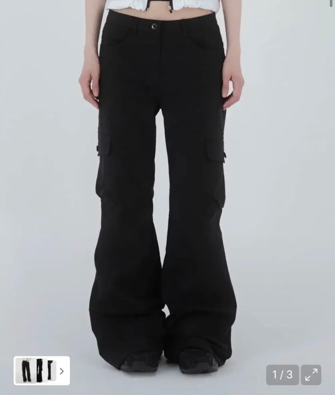 미세키서울 Pocket cargo bootscut pants BLACK 상품이미지1