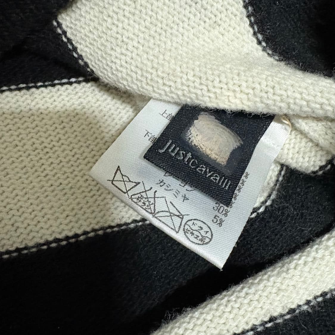 just cavalli 하프 모헤어 스트라이프 니트 S   상품이미지5