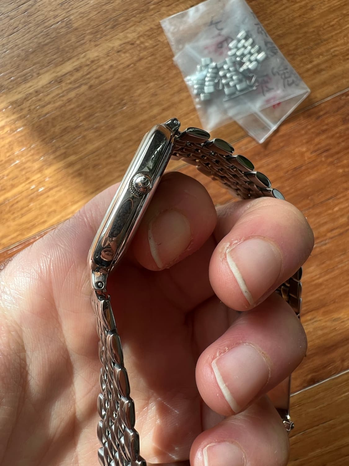 오메가 빈티지 스퀘어 사각 드빌 남녀공용 양각 로얄블루 청판 쿼츠 상품이미지4