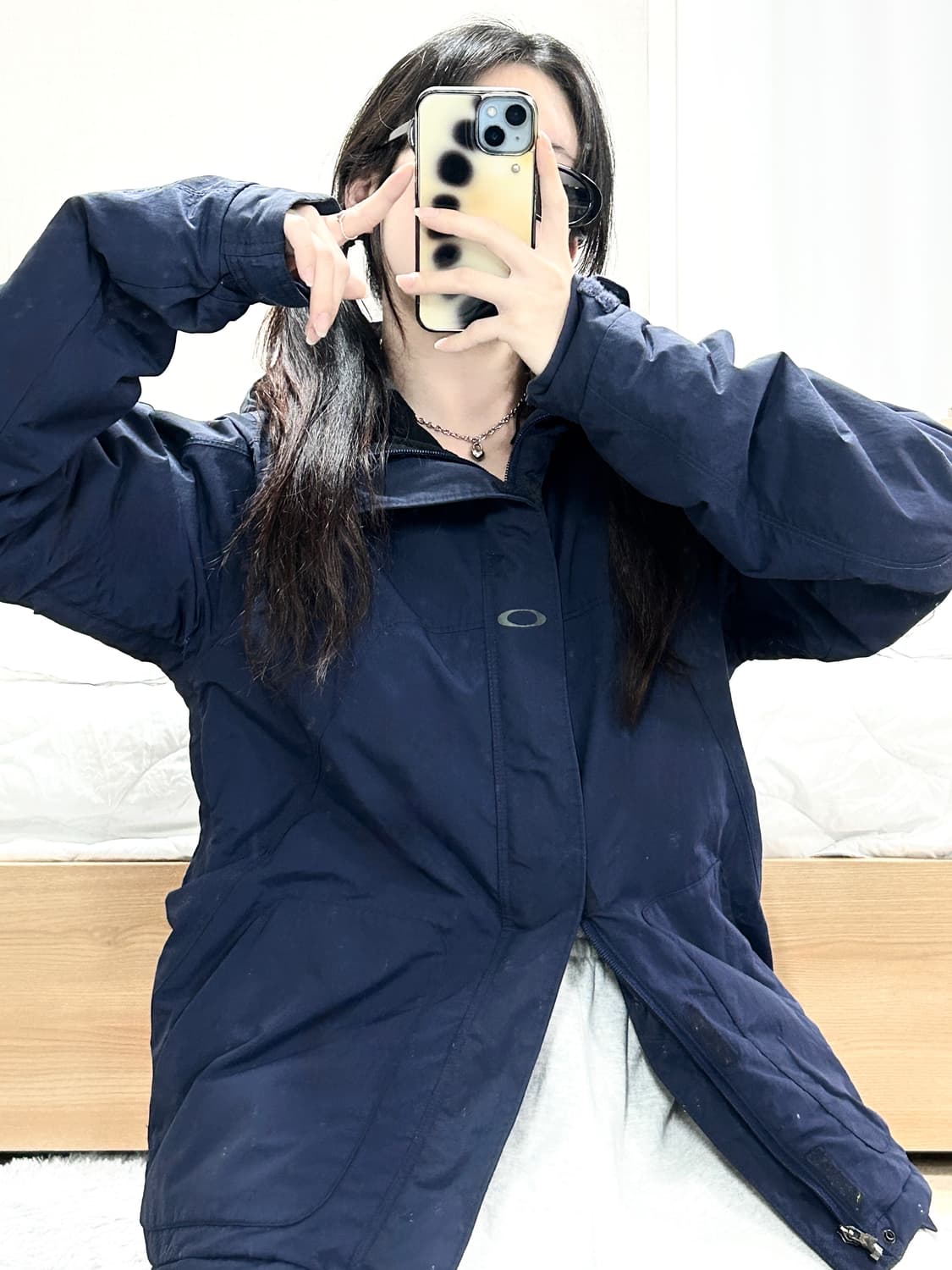 오클리 센터로고 누빔 바람막이 상품이미지4