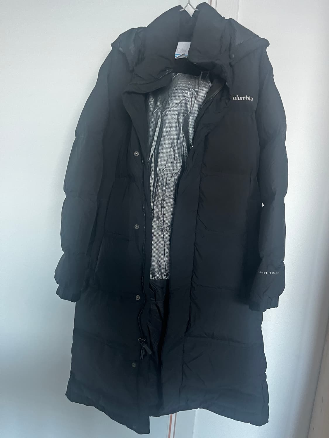 유니 후드 롱패딩 자켓_블랙 상품이미지1