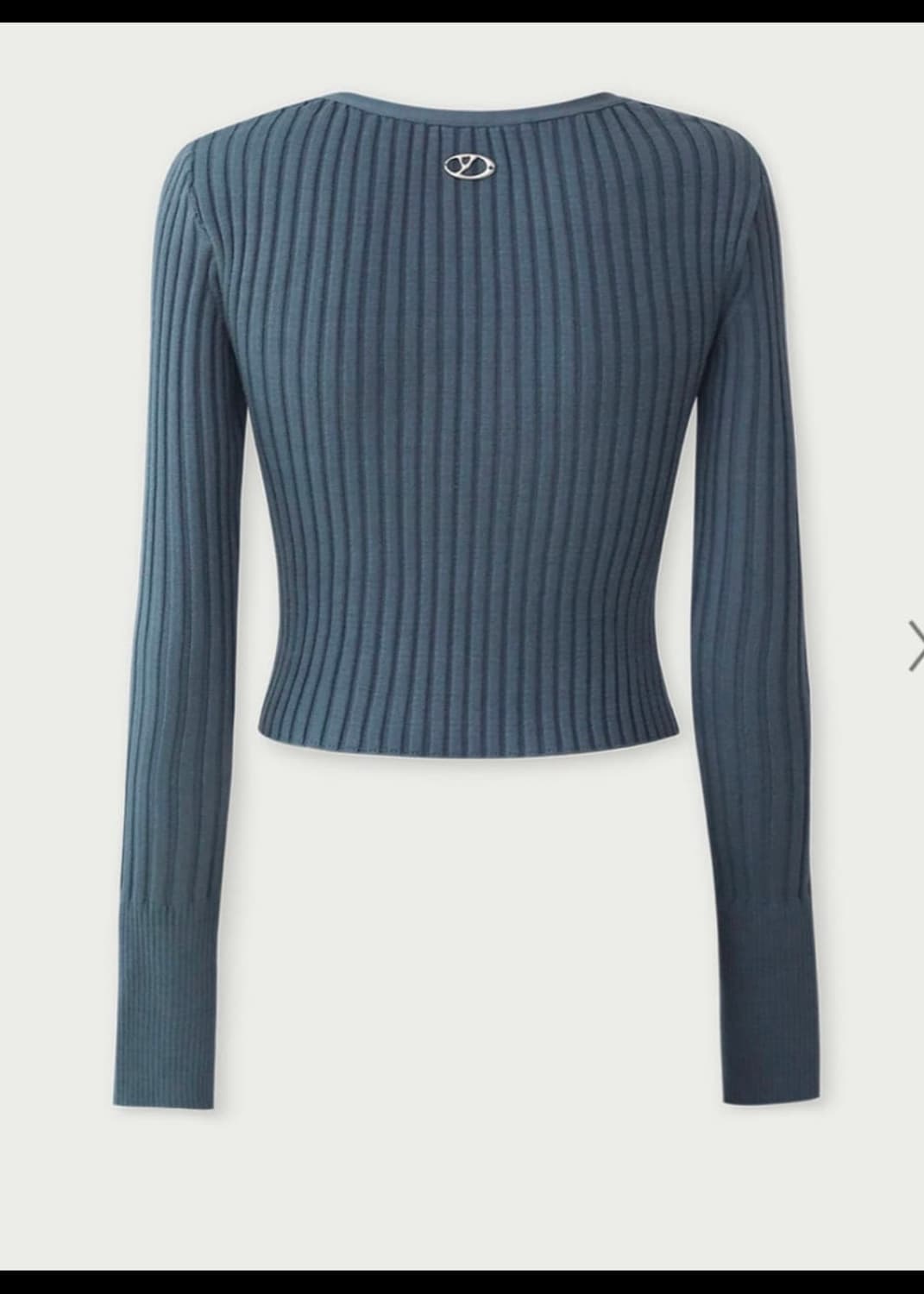 YUSE 유즈 블루 파랑색 하늘색 가디건 카디건 니트 스웨터 골지 크롭  상품이미지4