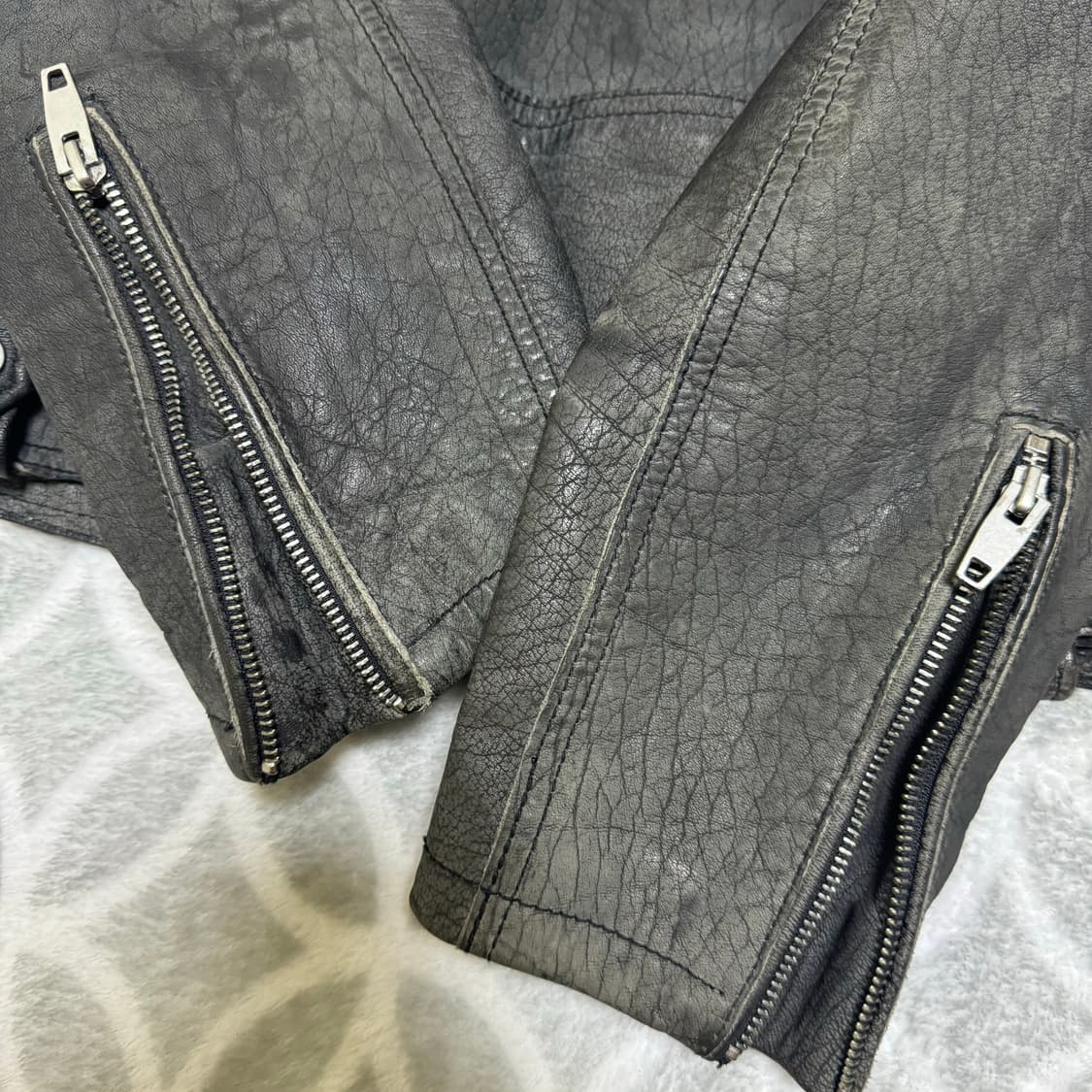 빈티지 라이더 자켓 (착샷) 상품이미지4