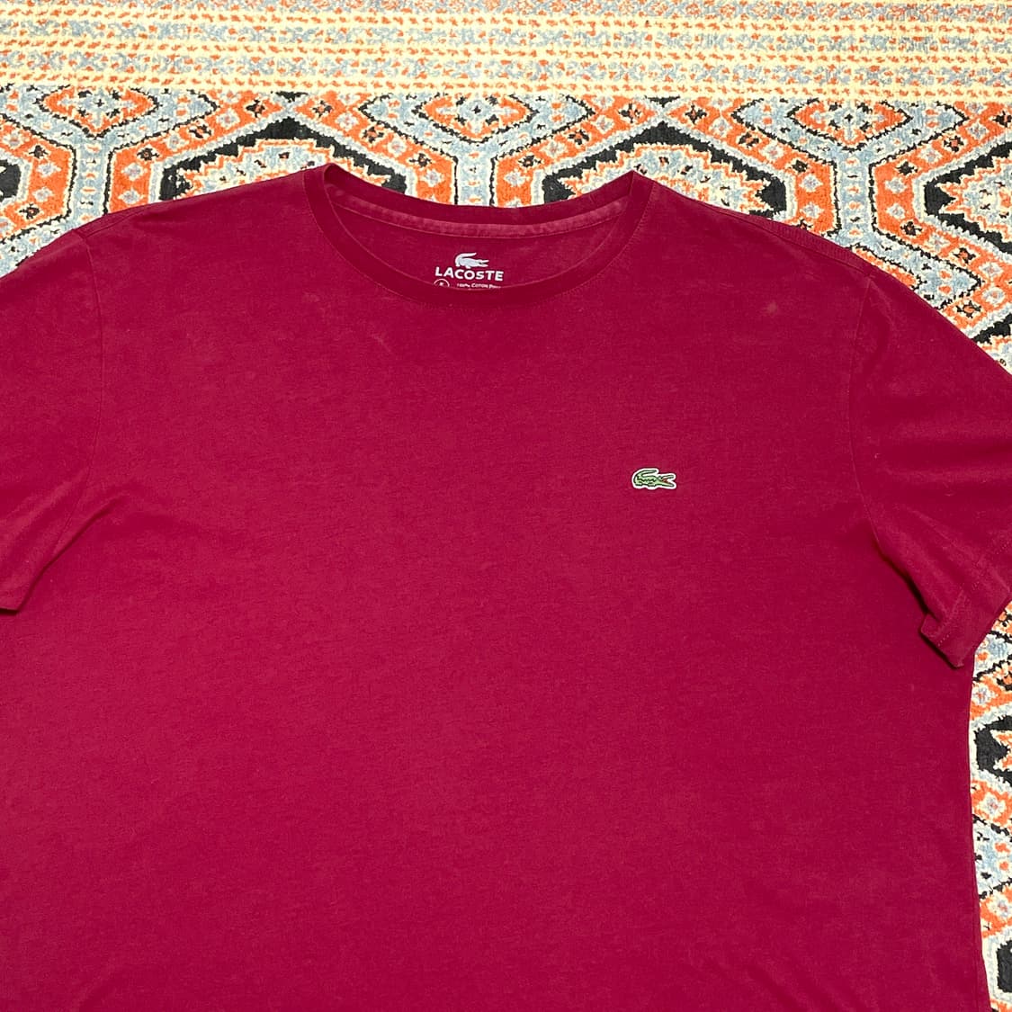 라코스테 버건디 면 반팔티셔츠 호칭5 상품이미지2