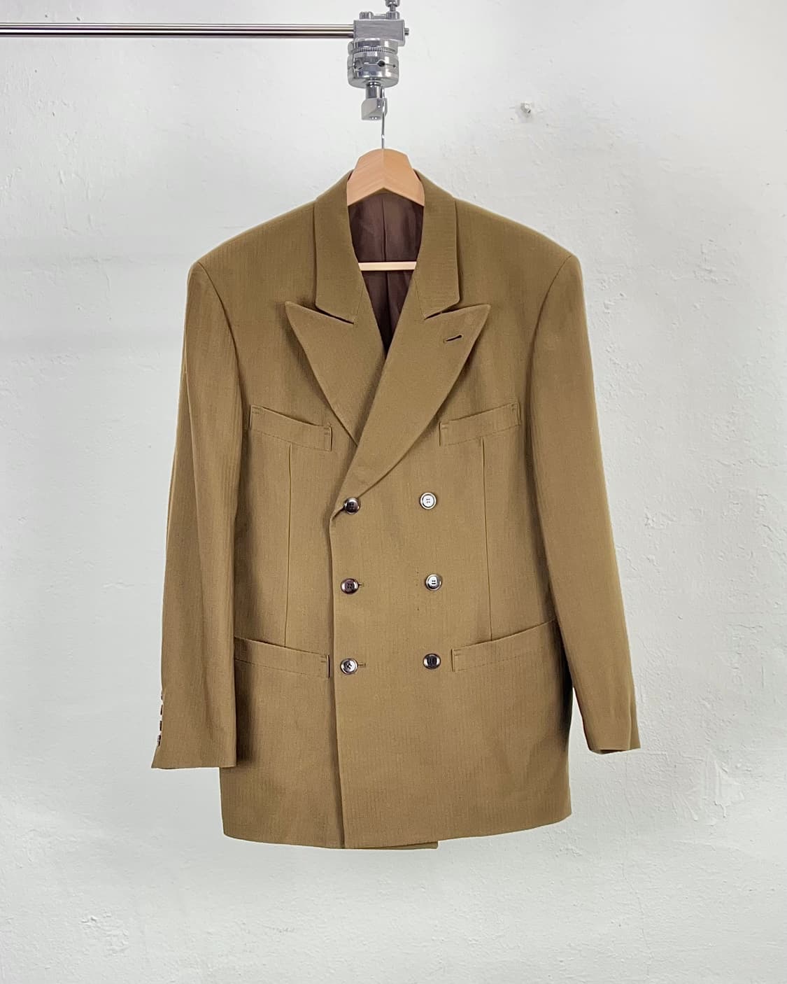 장 폴 고티에 00s 다크 베이지 더블 브레스티드 테일러드 자켓 상품이미지1