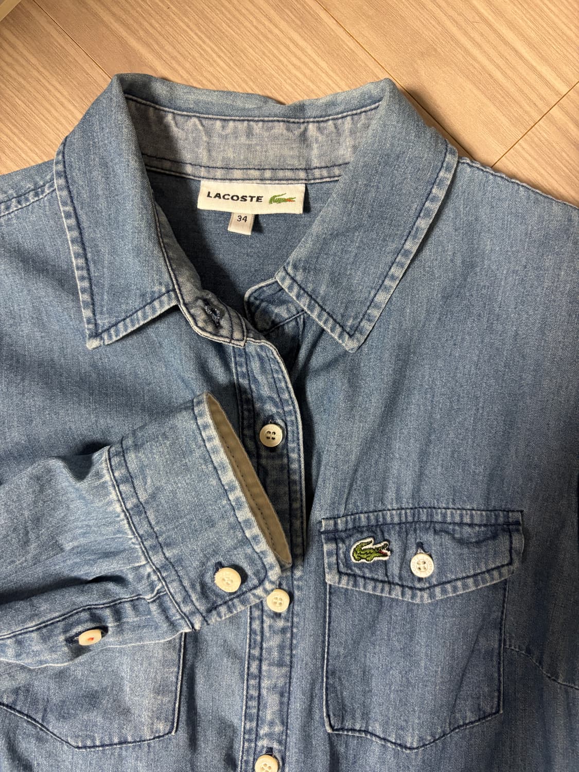 라코스테 여성 청남방 셔츠 34 상품이미지3