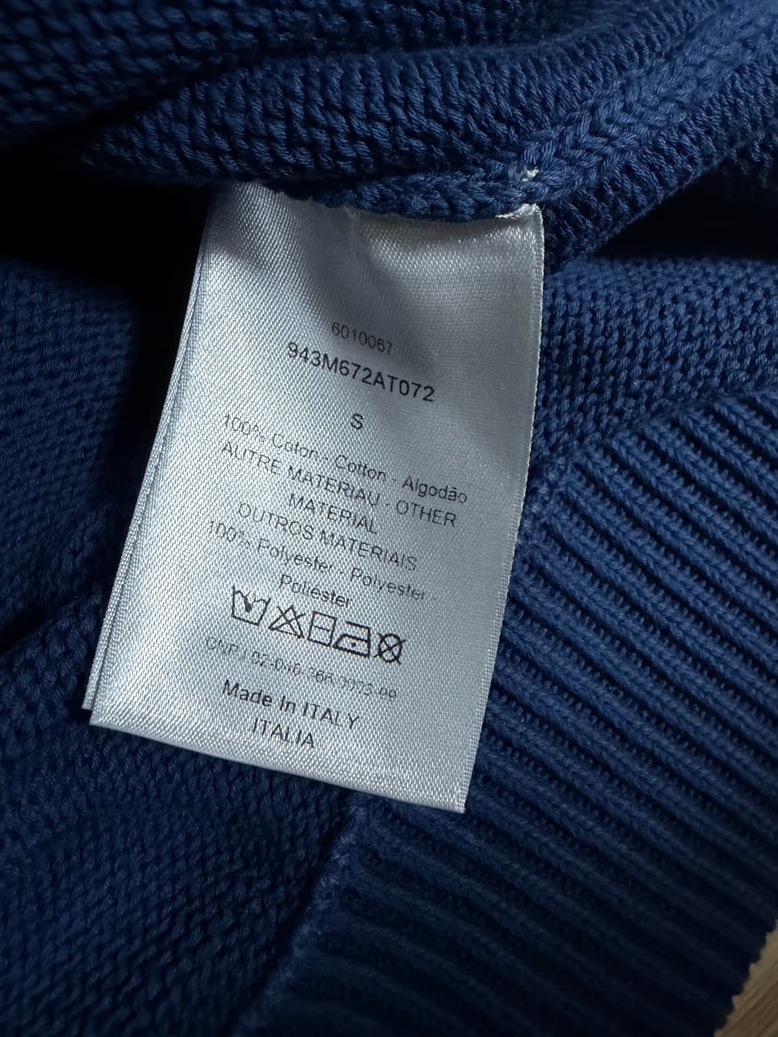 디올 인서트 니트 네이비 상품이미지3