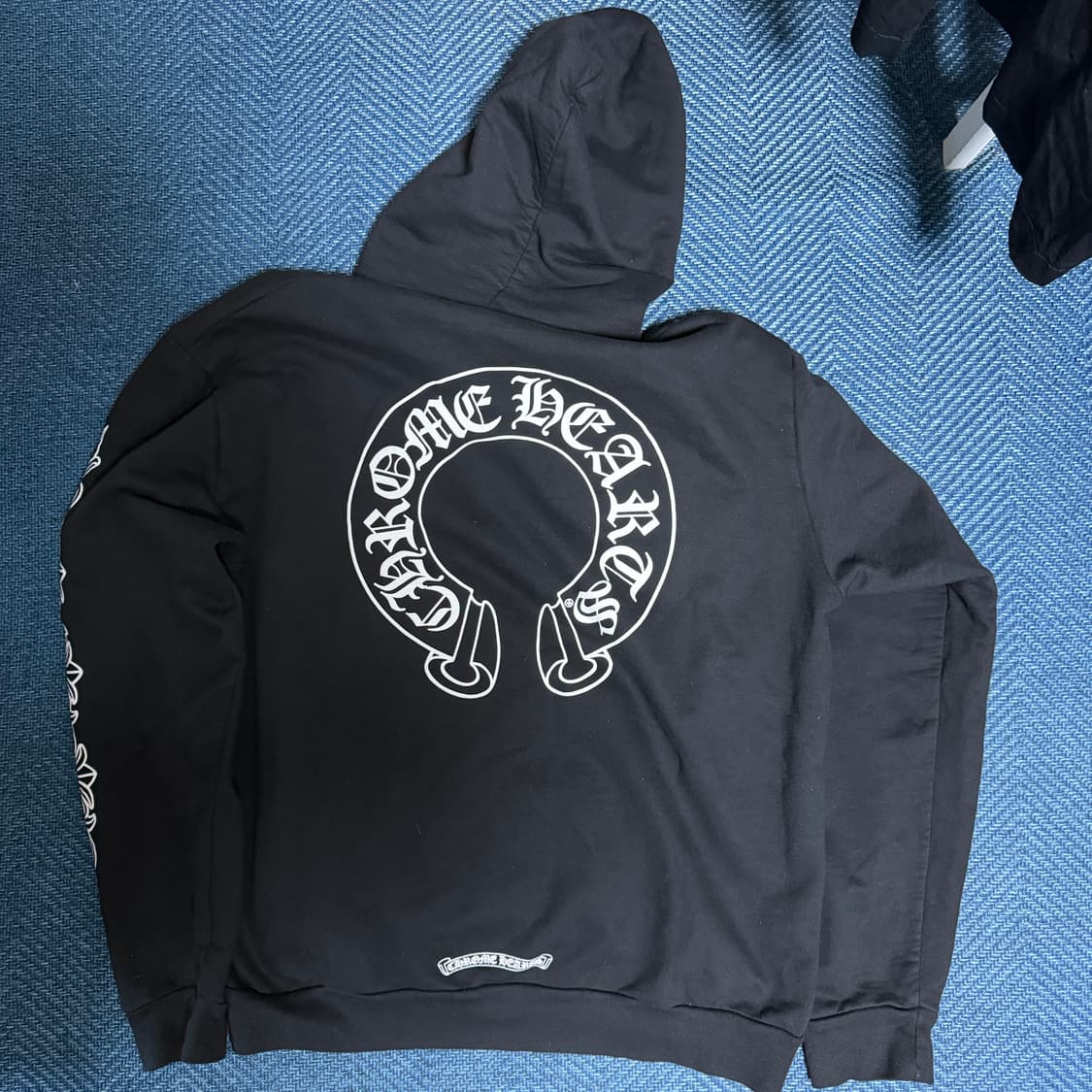 [L]크롬하츠 홀스슈 플로랄 후드 블랙 상품이미지2