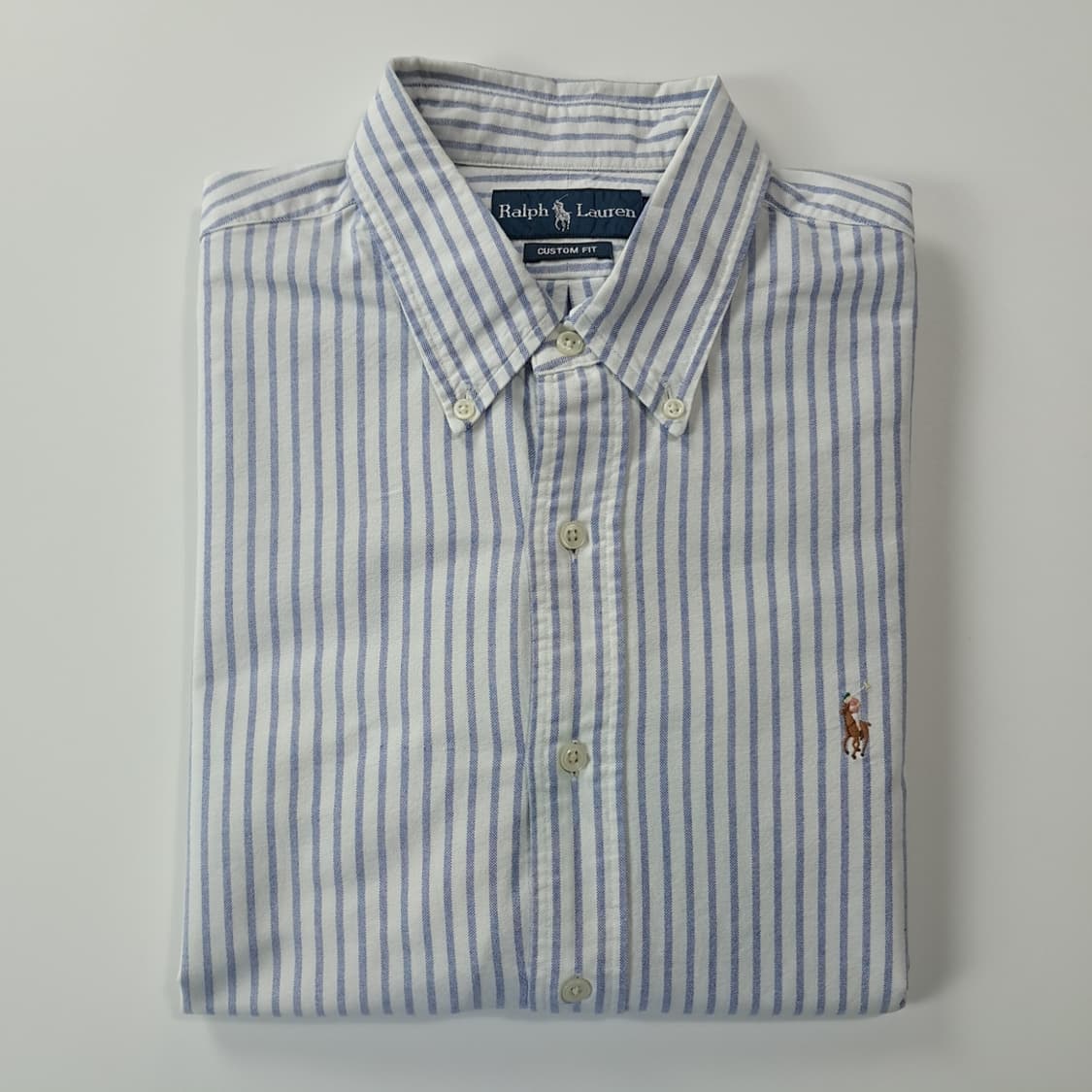 CJ181 XL 폴로 00s 워시드블루 스트라이프 셔츠 남방 상품이미지7