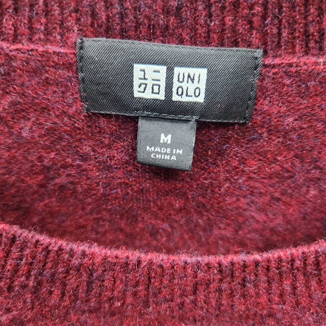 유니클로 버건디 캐시미어100 니트 M(L) 상품이미지4