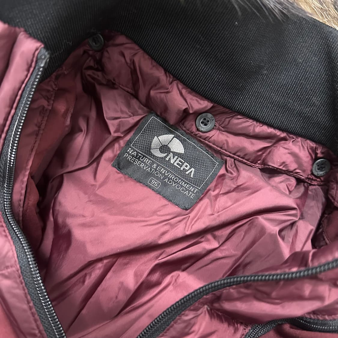NEPA 네파 여성 구스다운 롱패딩 버건디 95(M) 상품이미지7