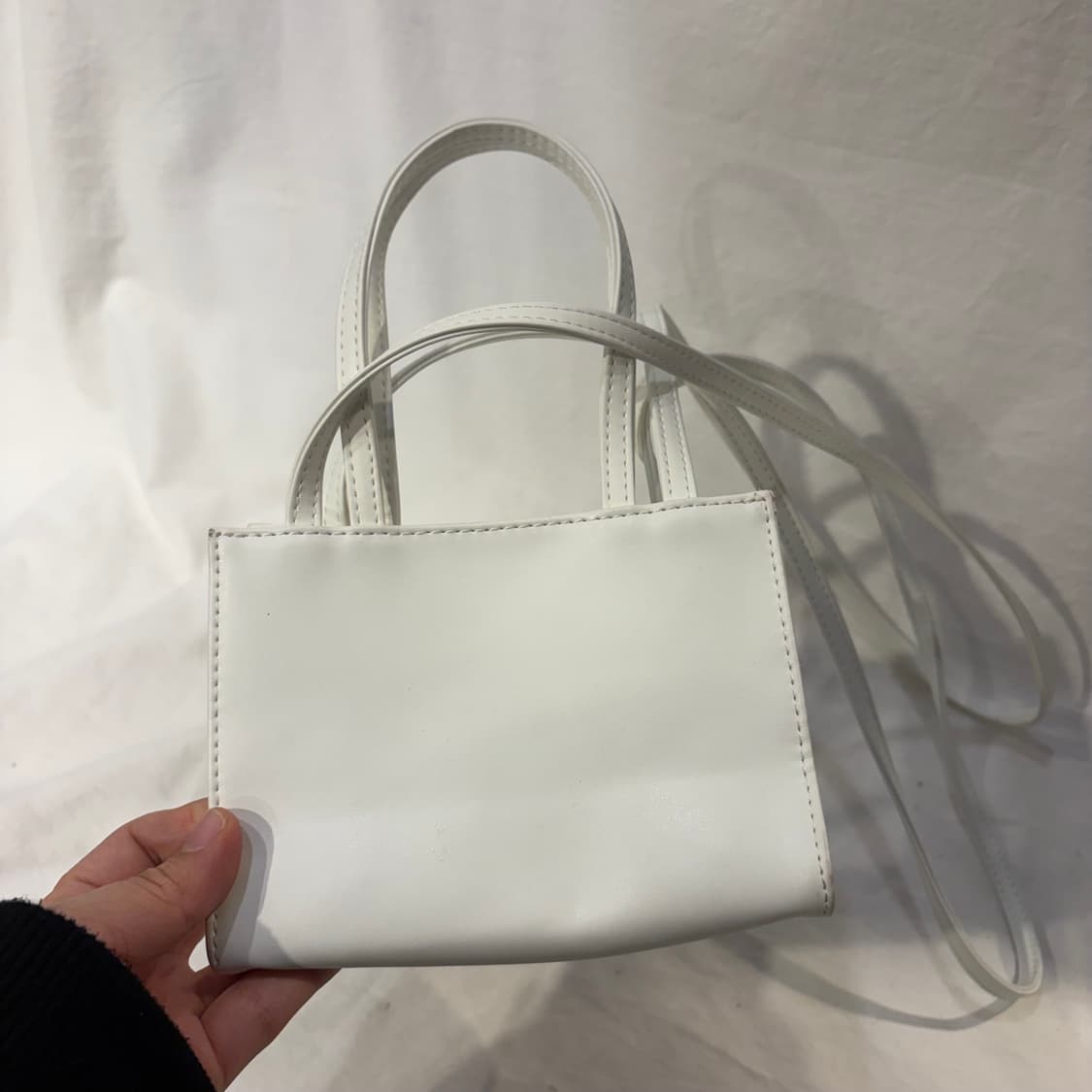 텔파 스몰 쇼핑백 화이트 가방 상품이미지5