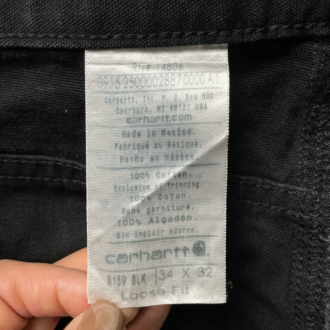 CARHARTT 칼하트 B159 블랙 가죽탭 카펜터 팬츠 A0086813 상품이미지10