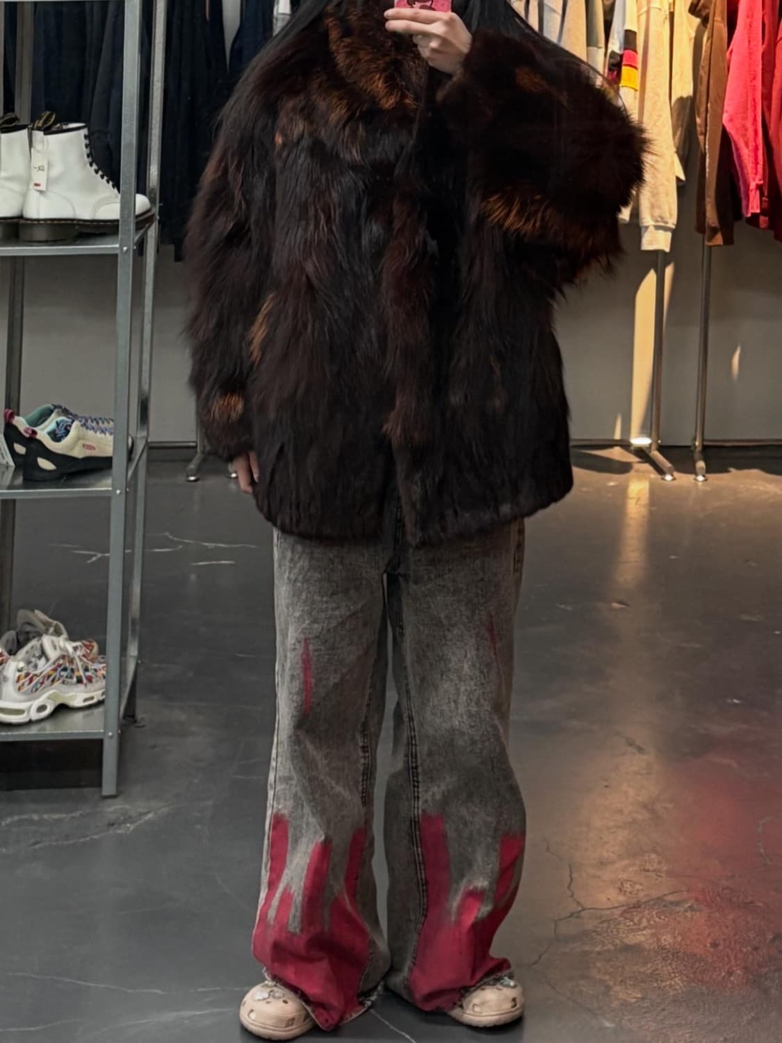 사가폭스 혼합 브라운 퍼 자켓 A3442 상품이미지1