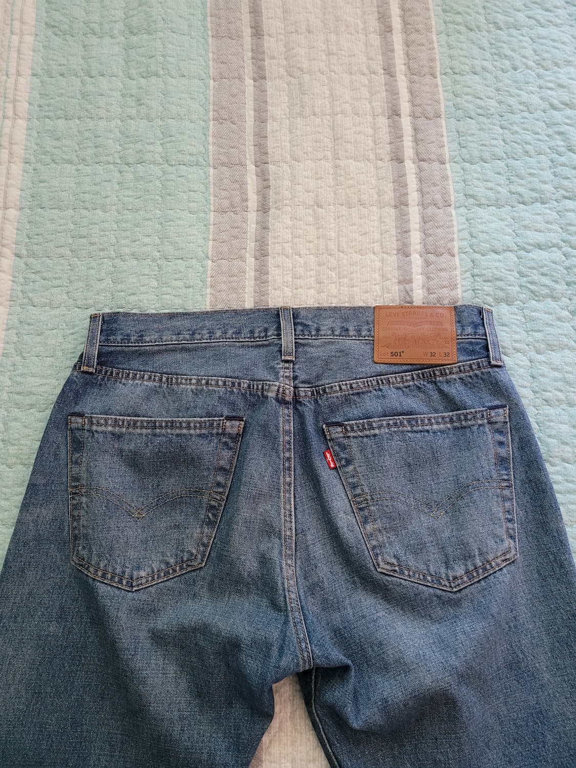 리바이스 501 마혼방 중청워싱 셀비지데님 32사이즈 상품이미지7