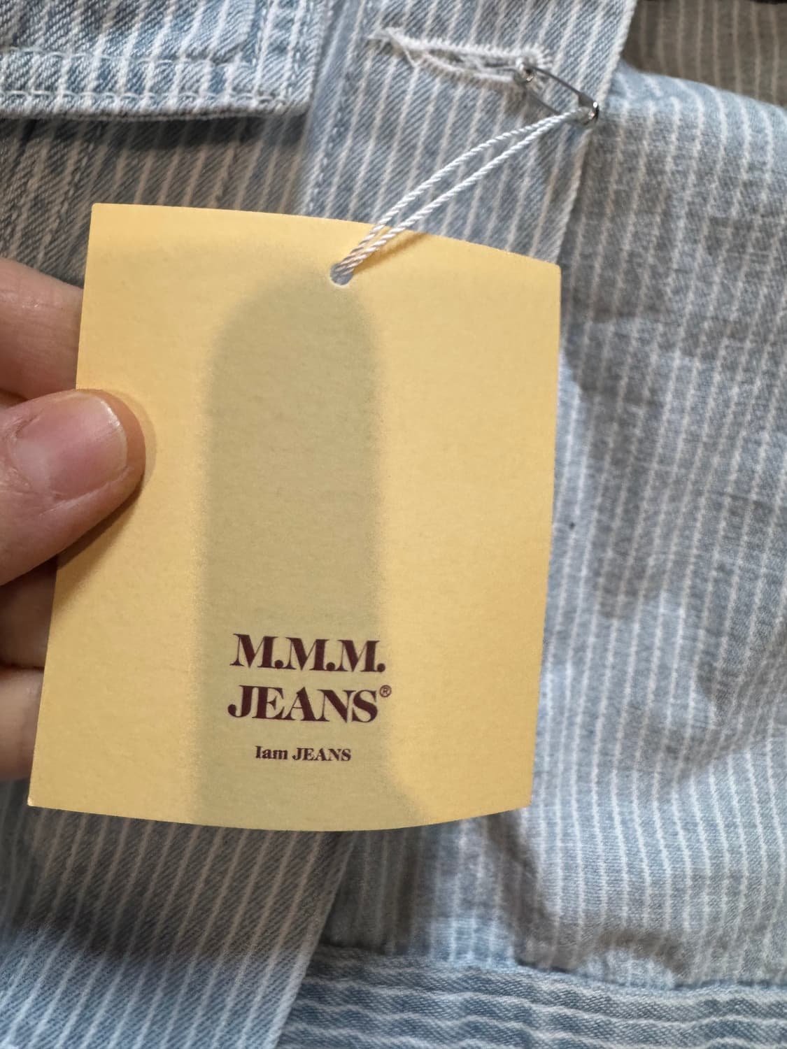 새상품 MMM 매니모어몽 스트라이프 데님 자켓 상품이미지8