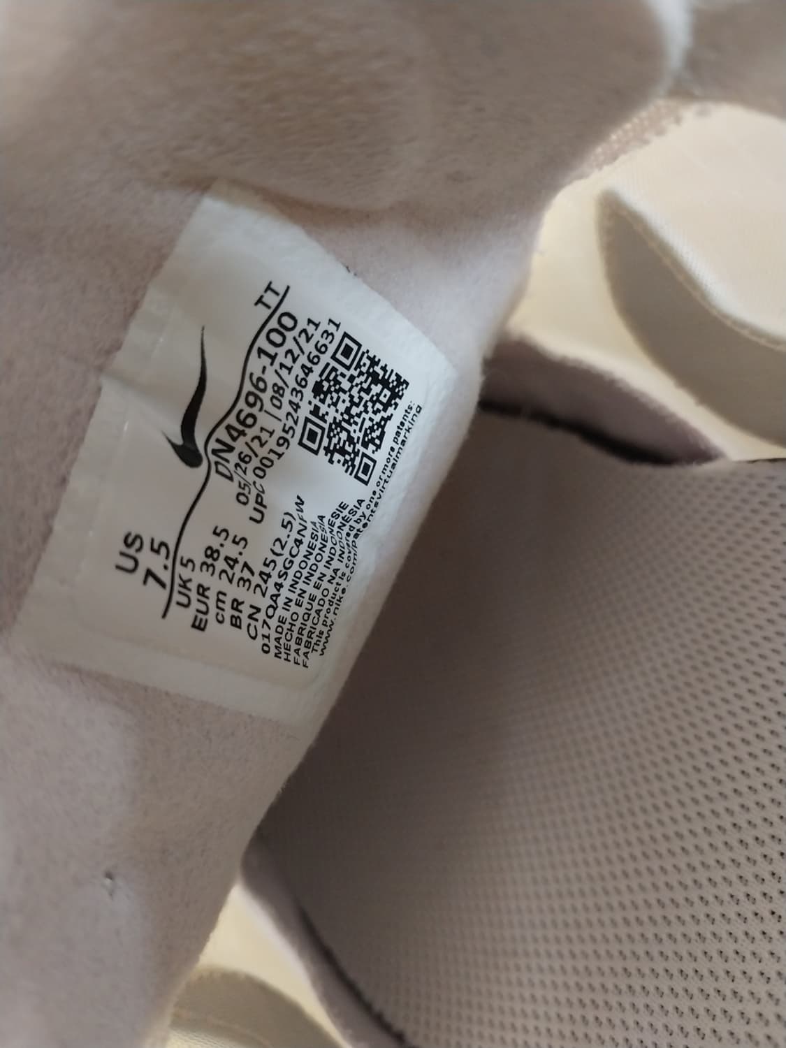 여성 나이키 와플 원 소프트핑크 운동화 (245) 상품이미지10