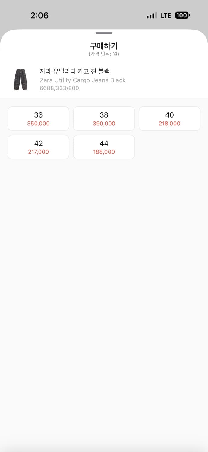 자라 유틸리티 카고 팬츠 38 상품이미지3