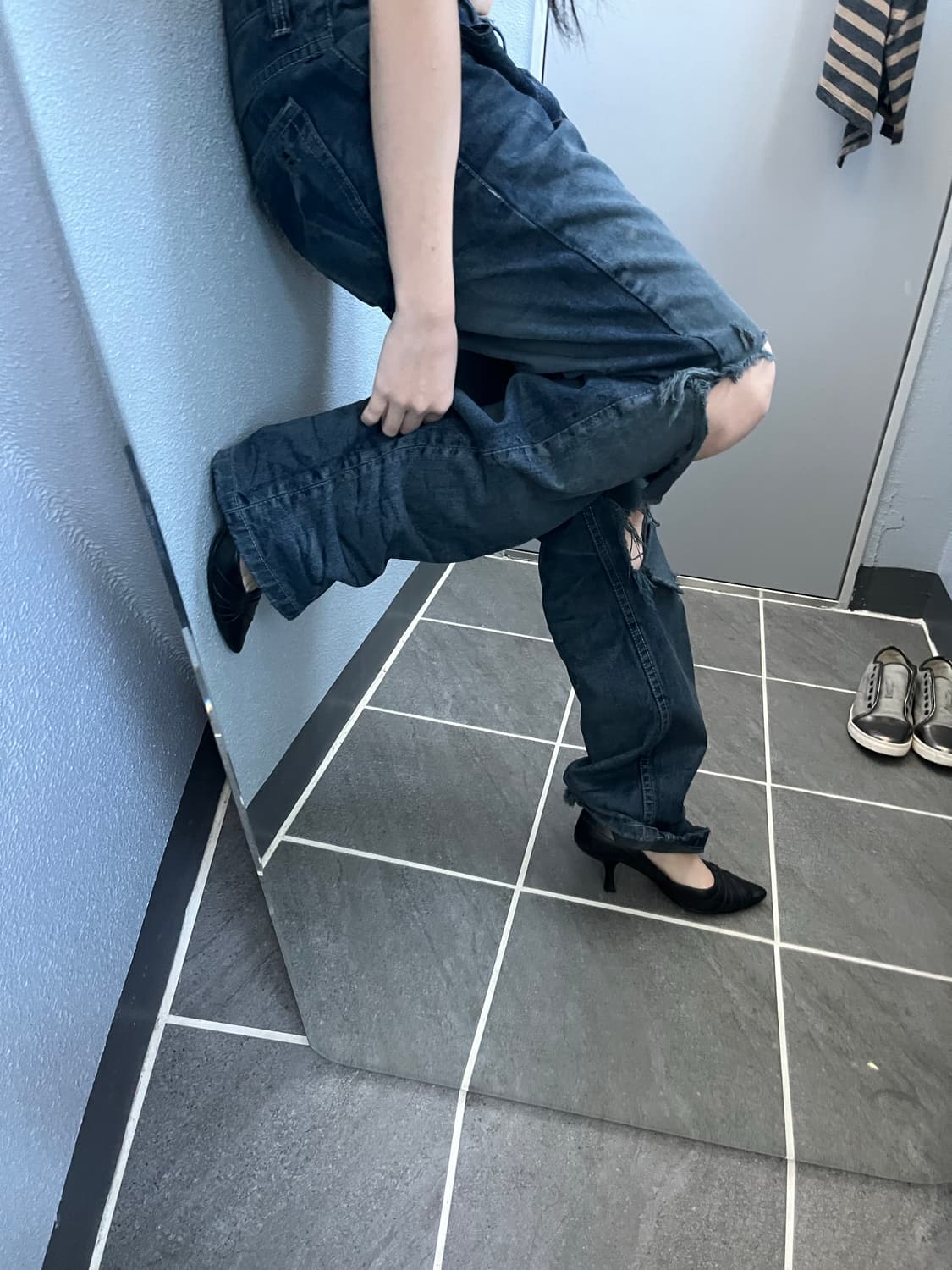 Vintage 디스트로이드 데님 팬츠 상품이미지2