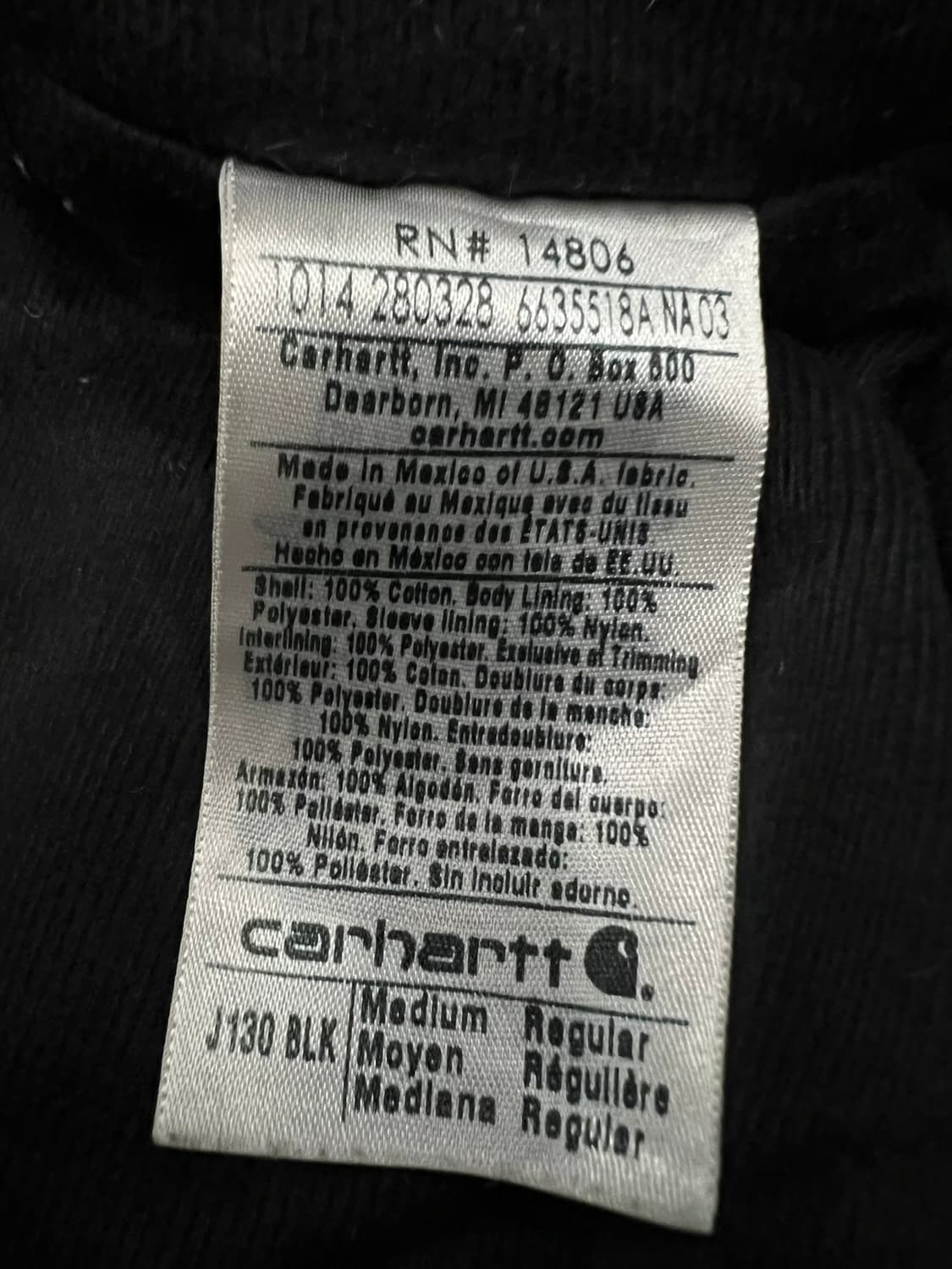 (M) 칼하트 덕 액티브 후드자켓 J130 BLK 블랙 상품이미지5