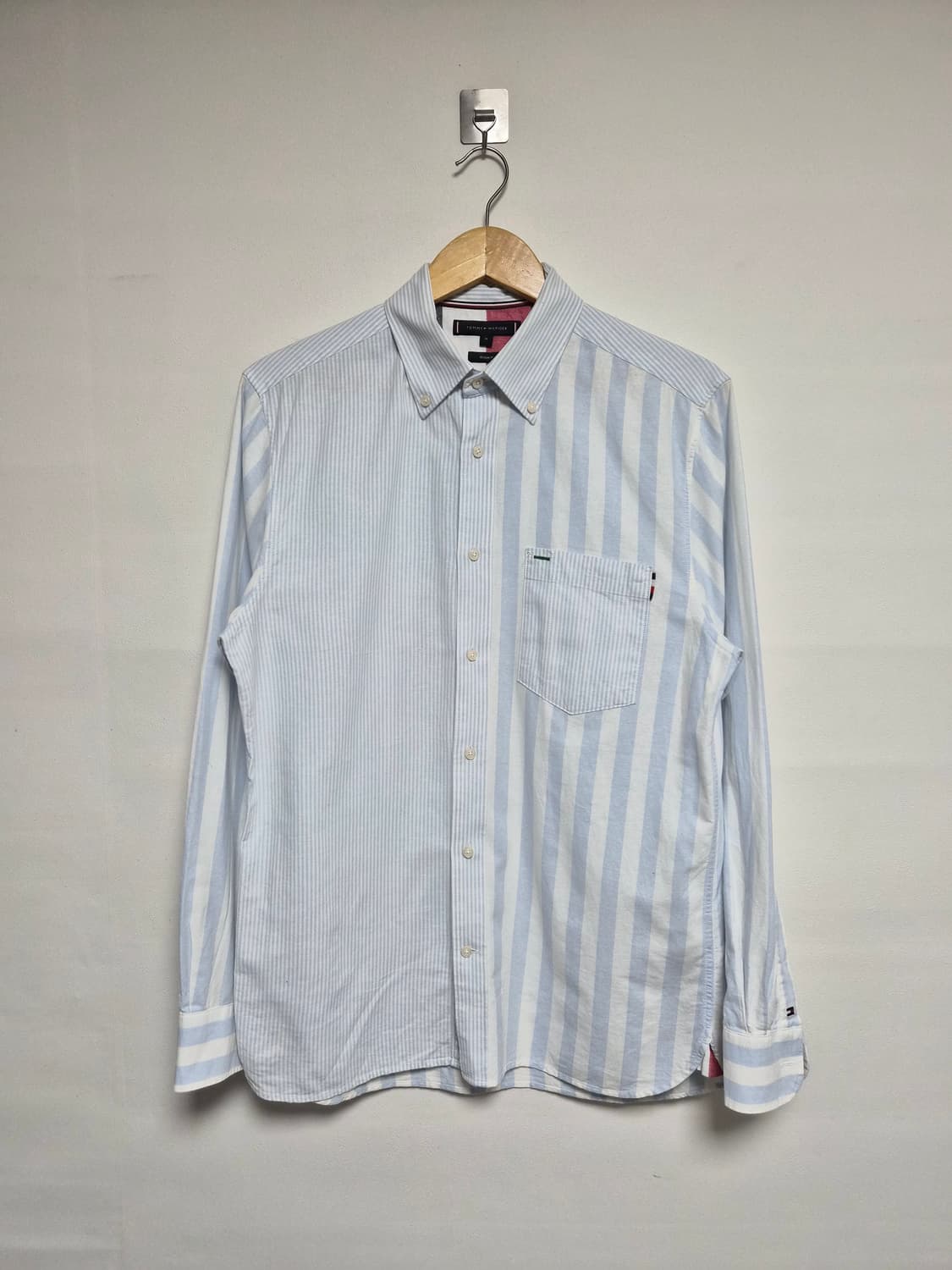 타미힐피거Tommy 옥스포드 스트라이프 셔츠 M - S364 상품이미지1